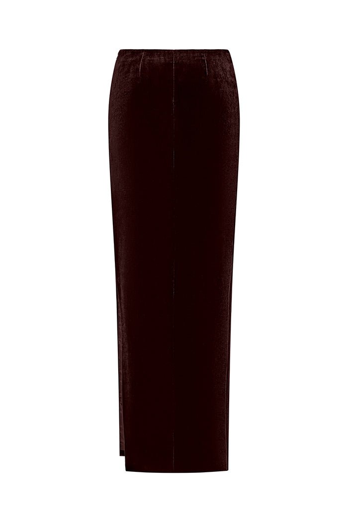 Low-rised maxi skirt with a side slit – Rasario
