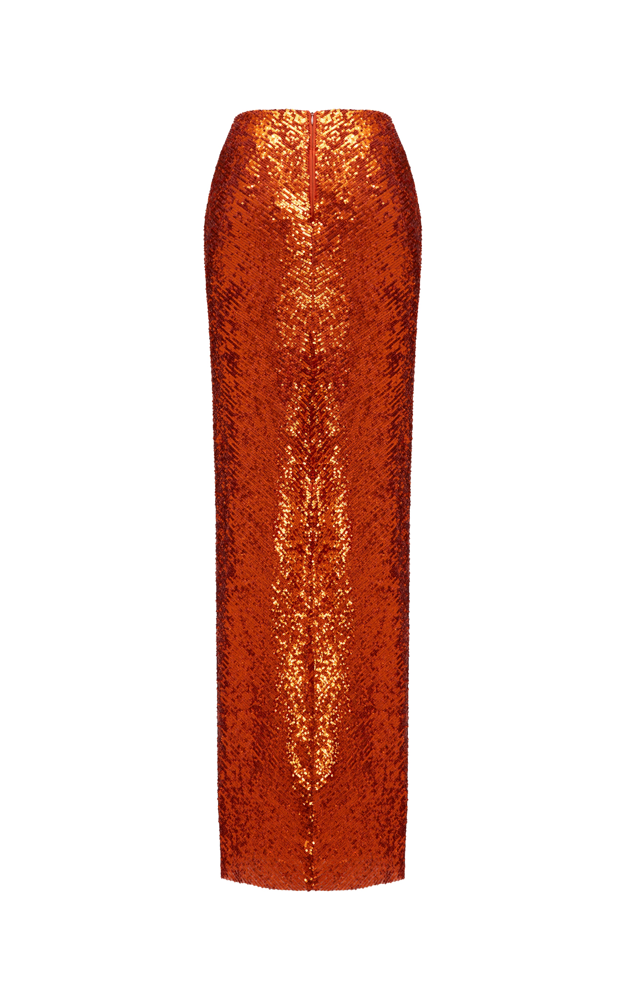Draped sequined maxi skirt