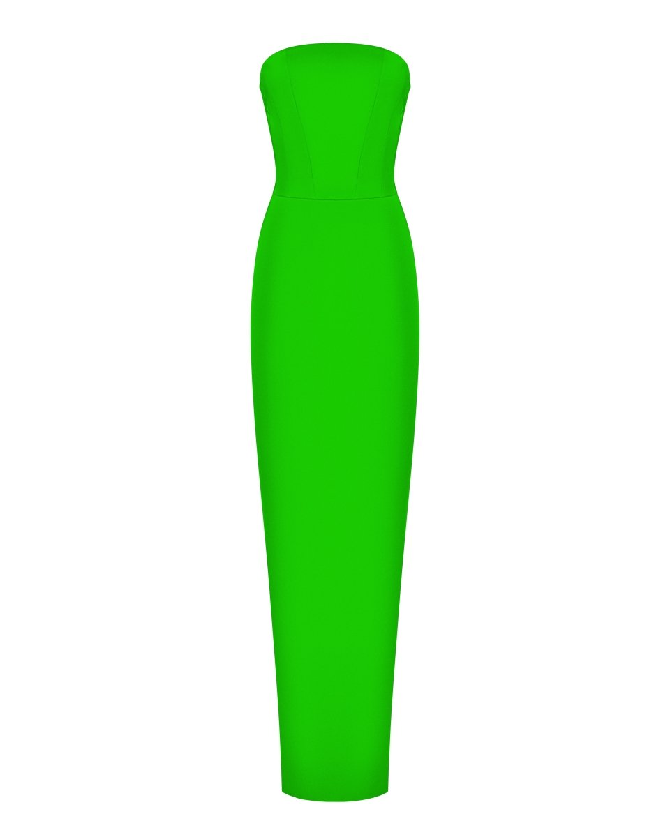 Satin corset maxi dress with lacing – Rasario