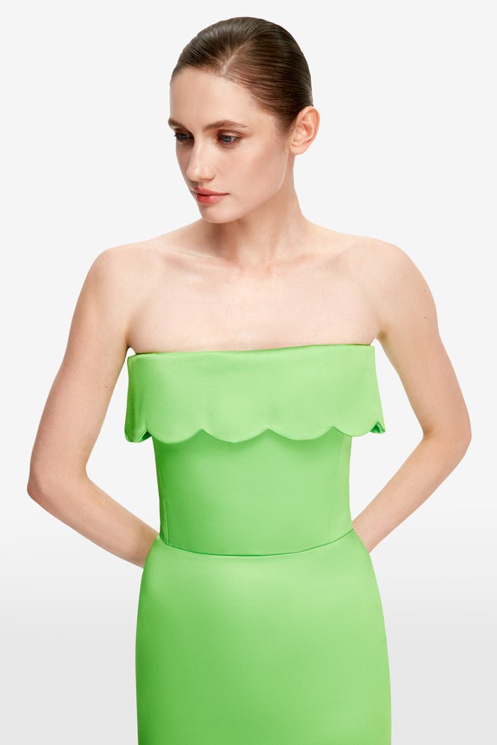Satin corset midi dress – Rasario