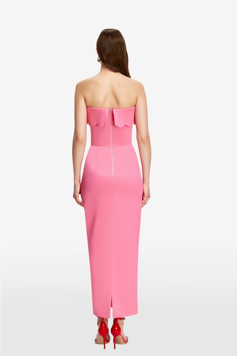 Satin corset midi dress – Rasario