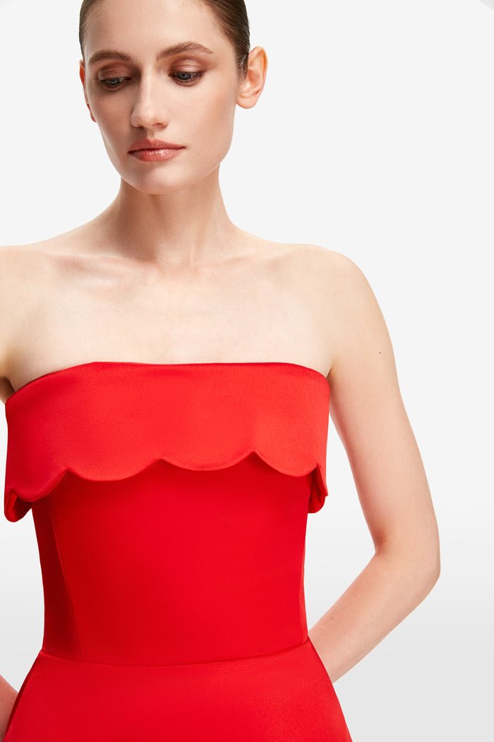 Satin corset midi dress – Rasario