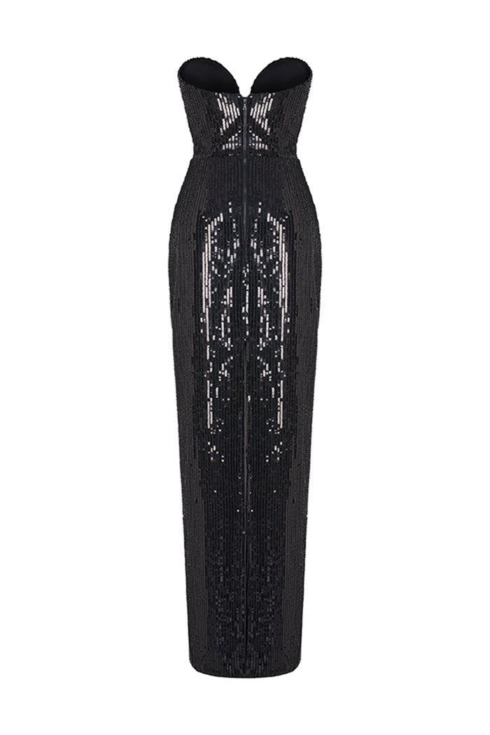 Sequined corset maxi dress – Rasario