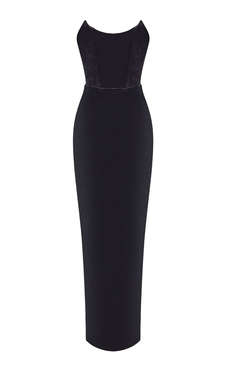 Velvet corset maxi dress – Rasario
