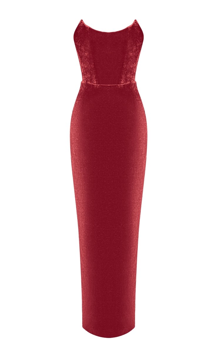 Velvet corset maxi dress – Rasario