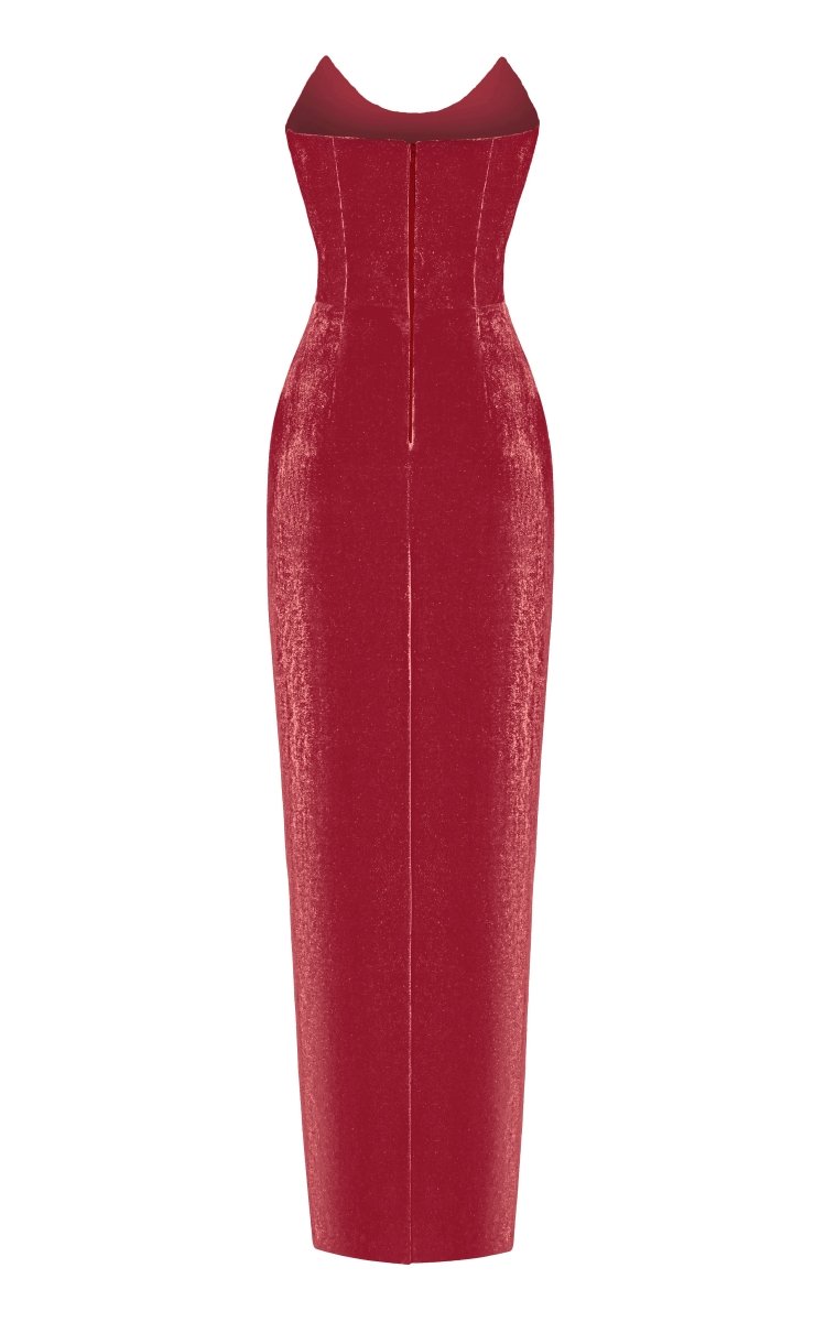 Velvet corset maxi dress – Rasario
