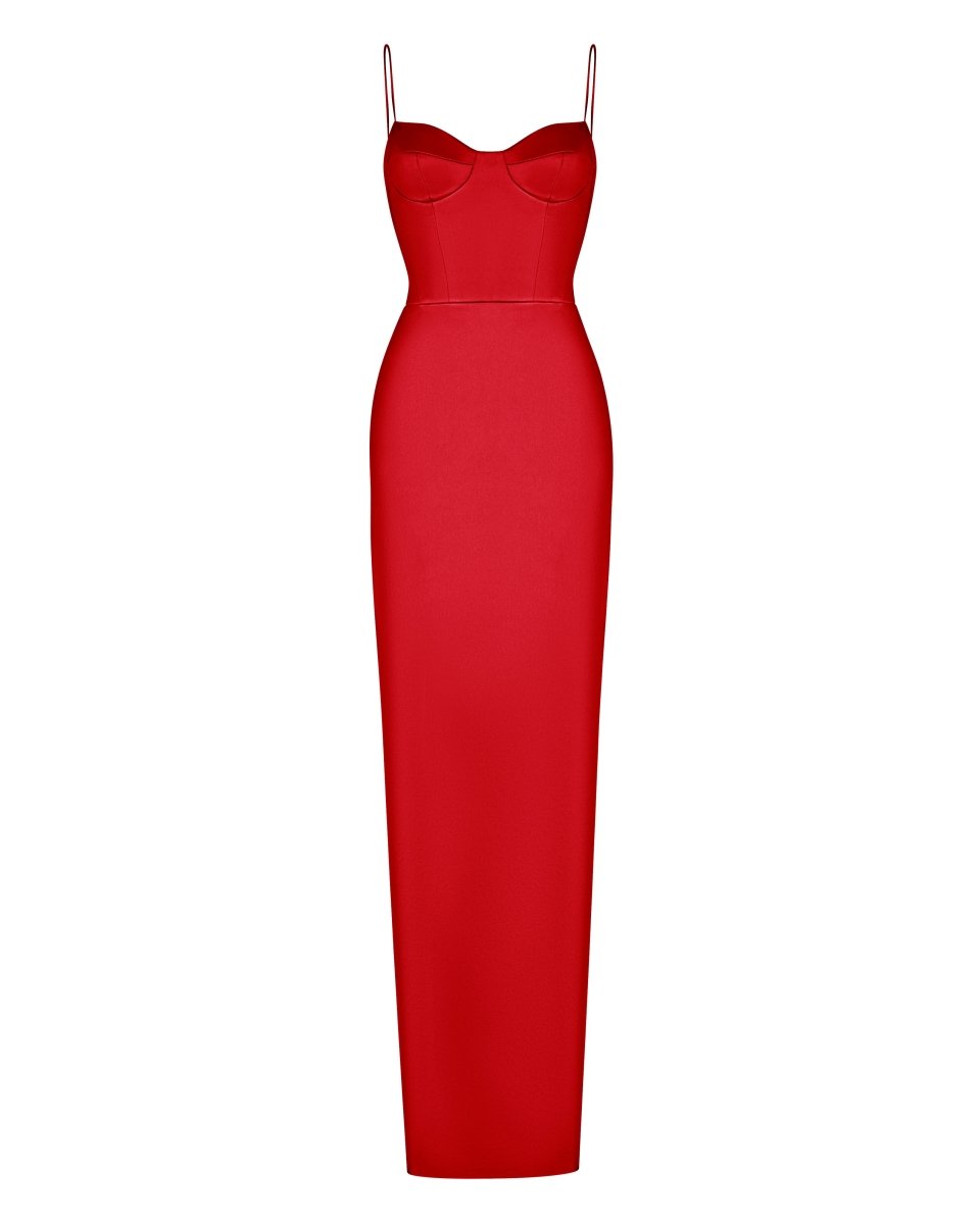 nookie allure midi dress Bustier satin maxi dress