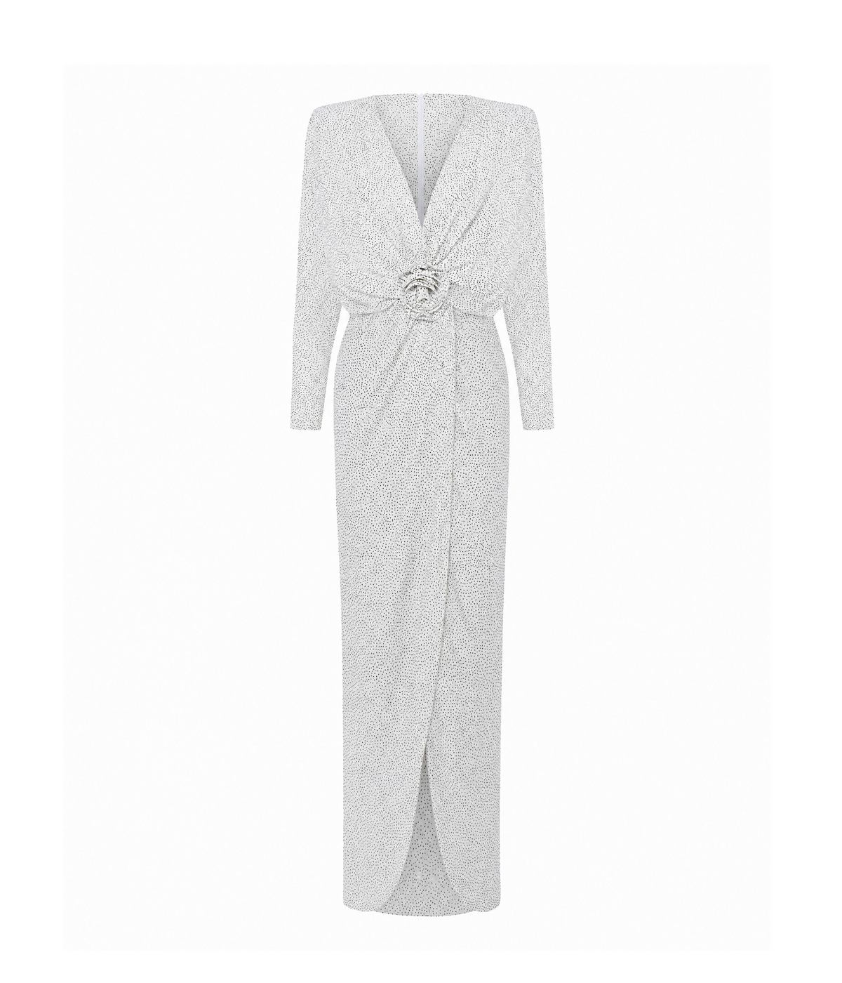 Draped chiffon maxi dress