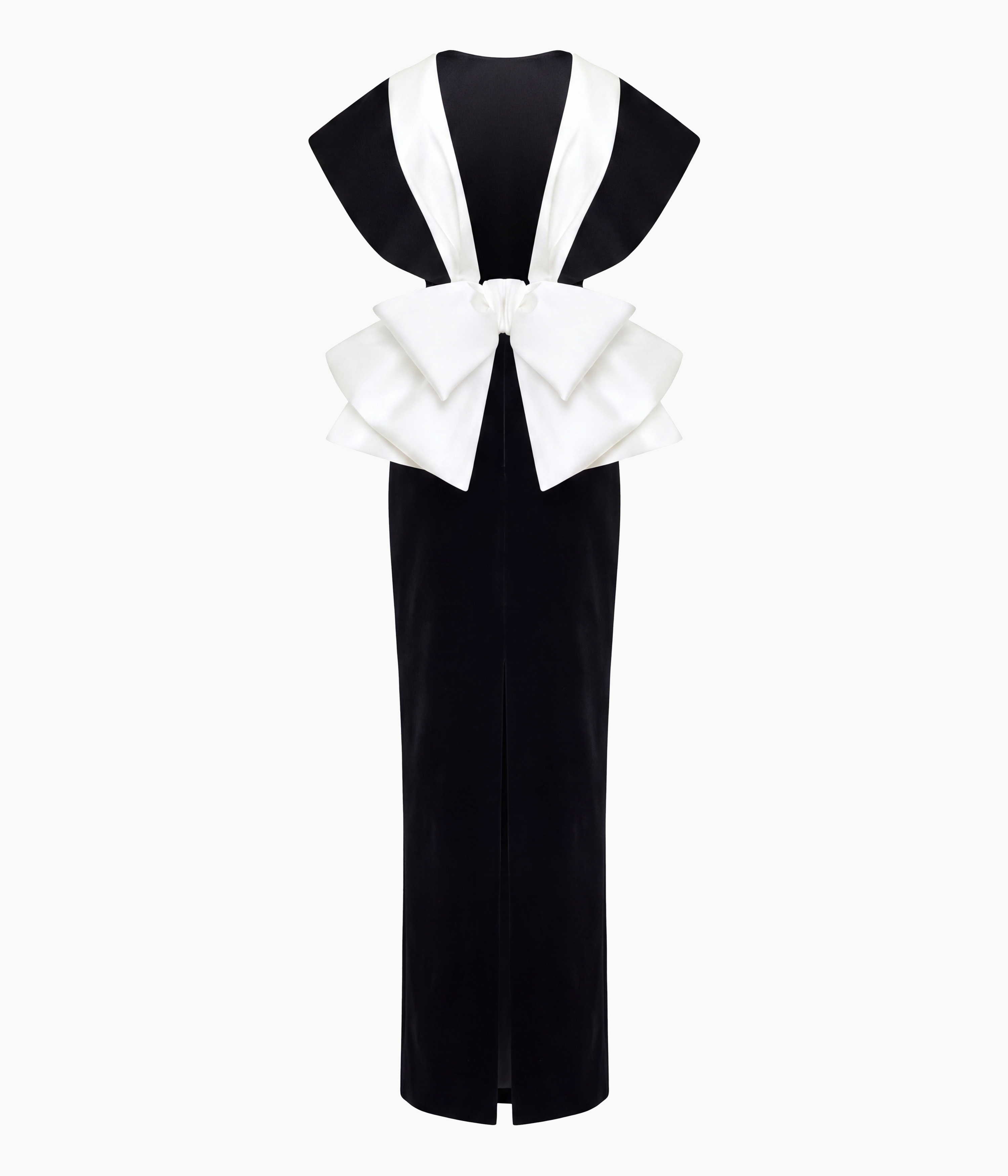 Velvet dress with a deep cutout on the back