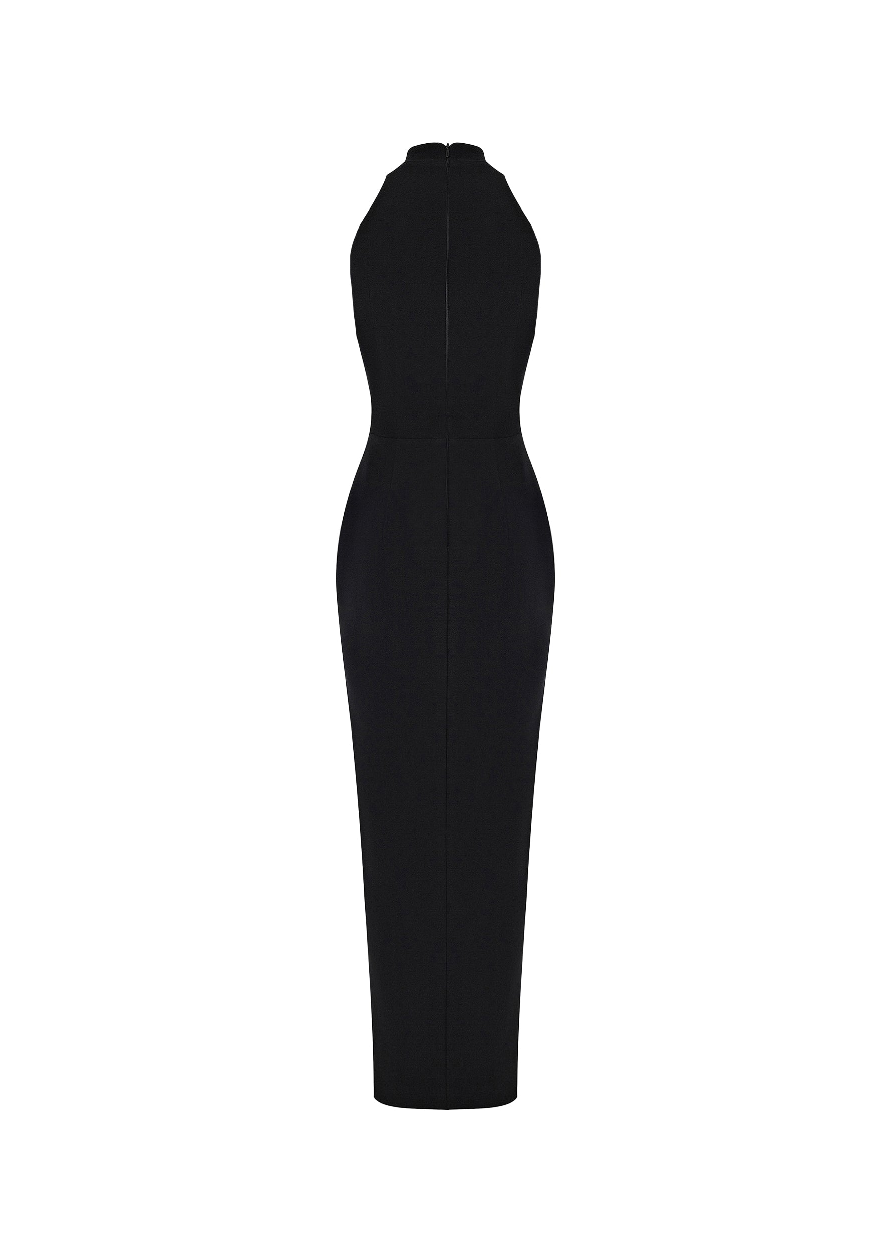 Crystal-embellished crepe midi dress with cutouts