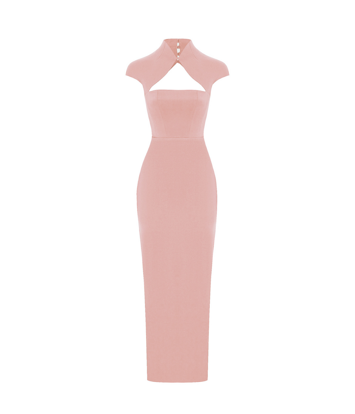 Long midi corset satin dress with a side slit