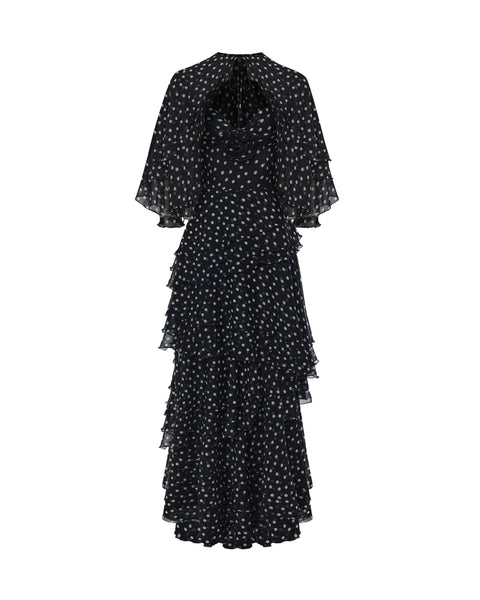 Chiffon maxi dress with bolero – Color: Black – RASARIO Online Boutique 42 (FR) / Black