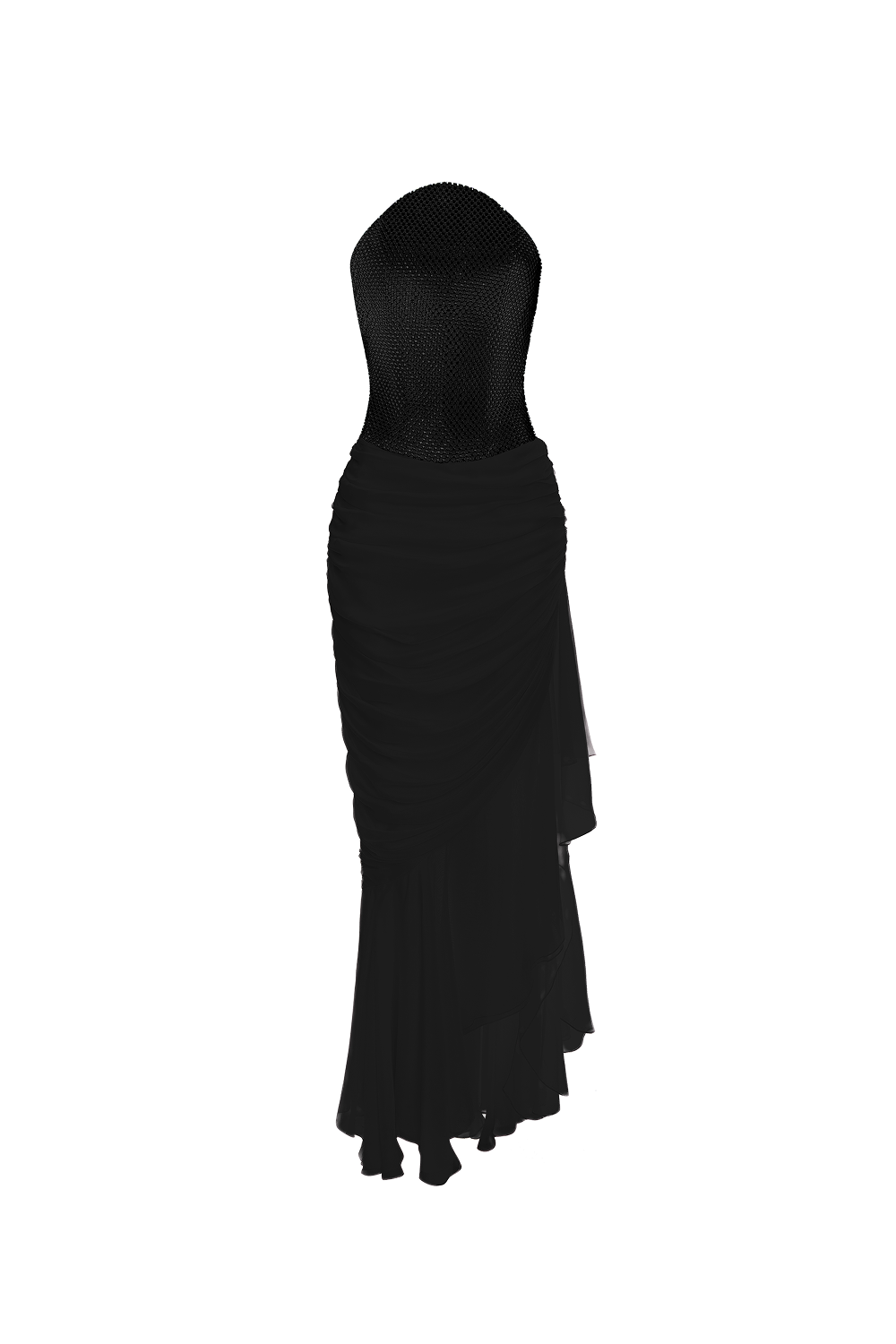 Crystal corset and silk chiffon dress – Rasario