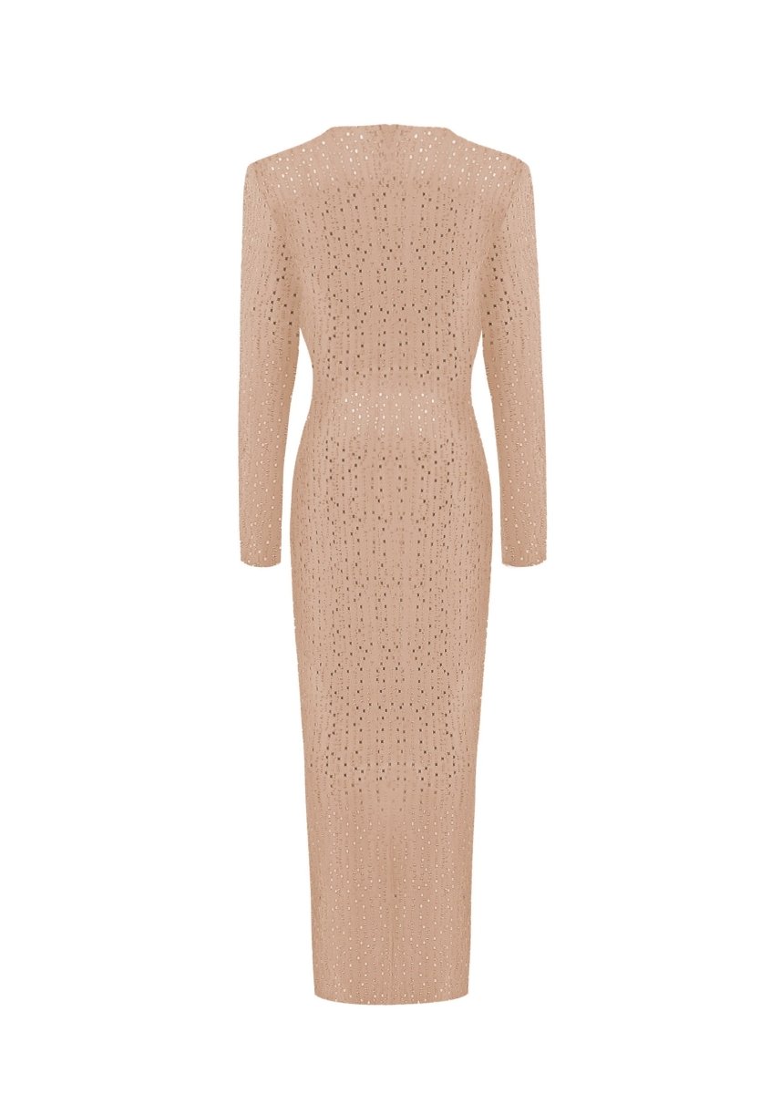 Crystal-embellished chiffon midi dress – Rasario