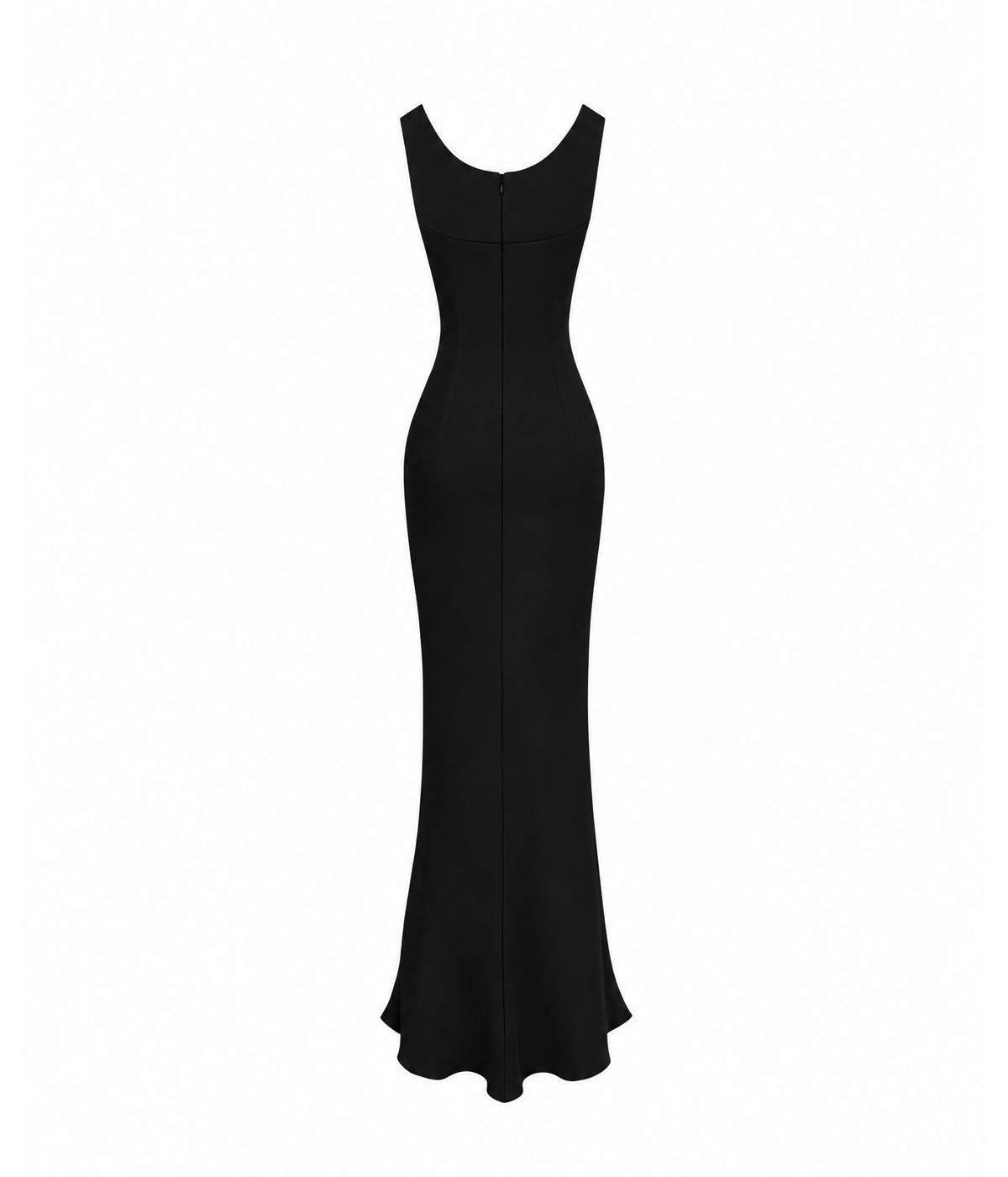 Printed satin draped maxi dress
