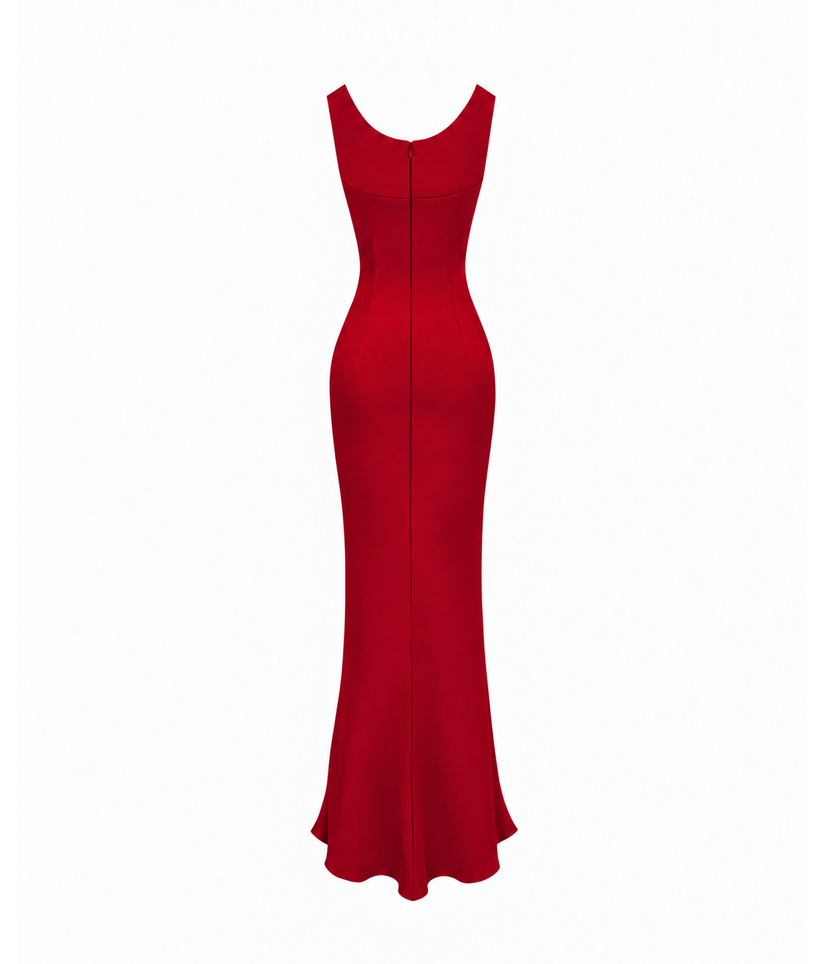 Printed satin draped maxi dress