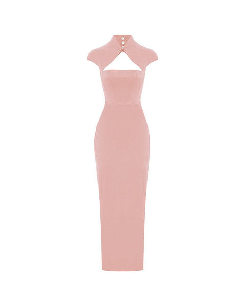 pink satin dress midi ASOS DESIGN high low hem satin batwing midi dress with button up detail in  pink