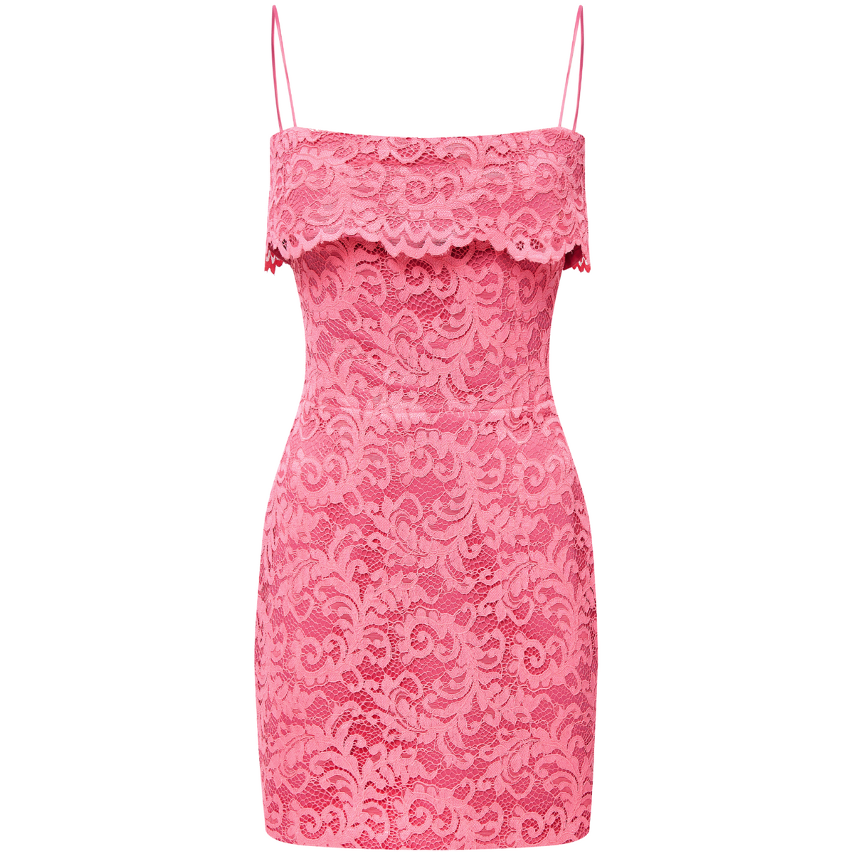 【yonchi】KUMA LACE VOLUME MINI DRESS yonchi】KUMA LACE VOLUME MINI DRESS Lace Mini Dress in