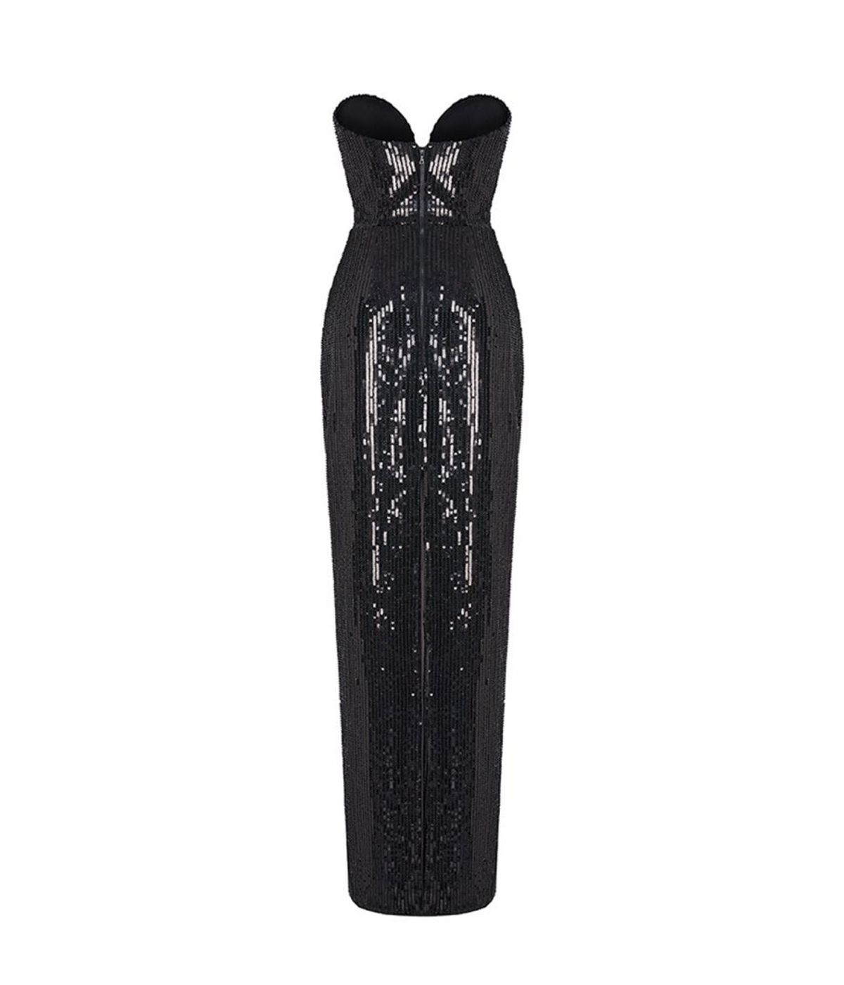 Sequined corset maxi dress