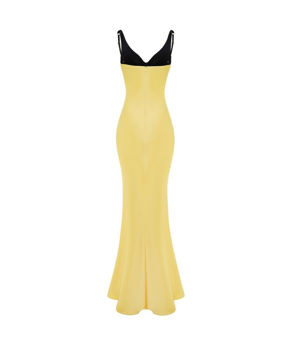 Satin and velvet draped maxi dress