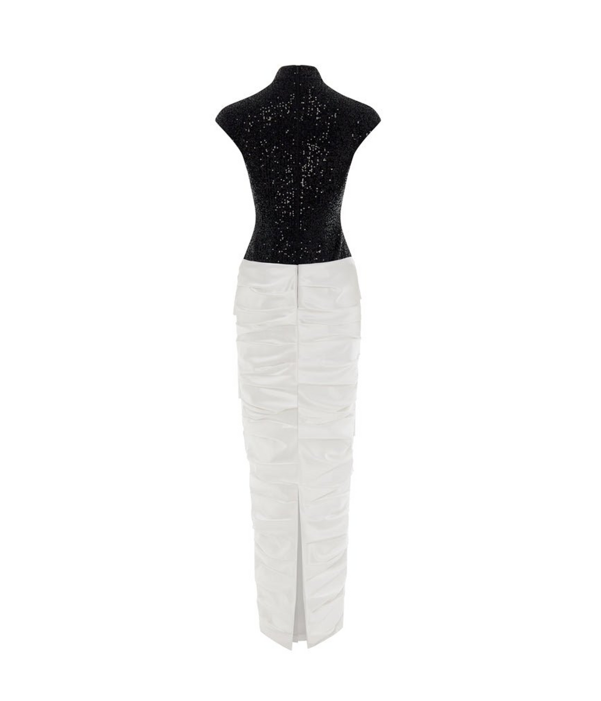 Sequinned maxi dress with a draped skirt