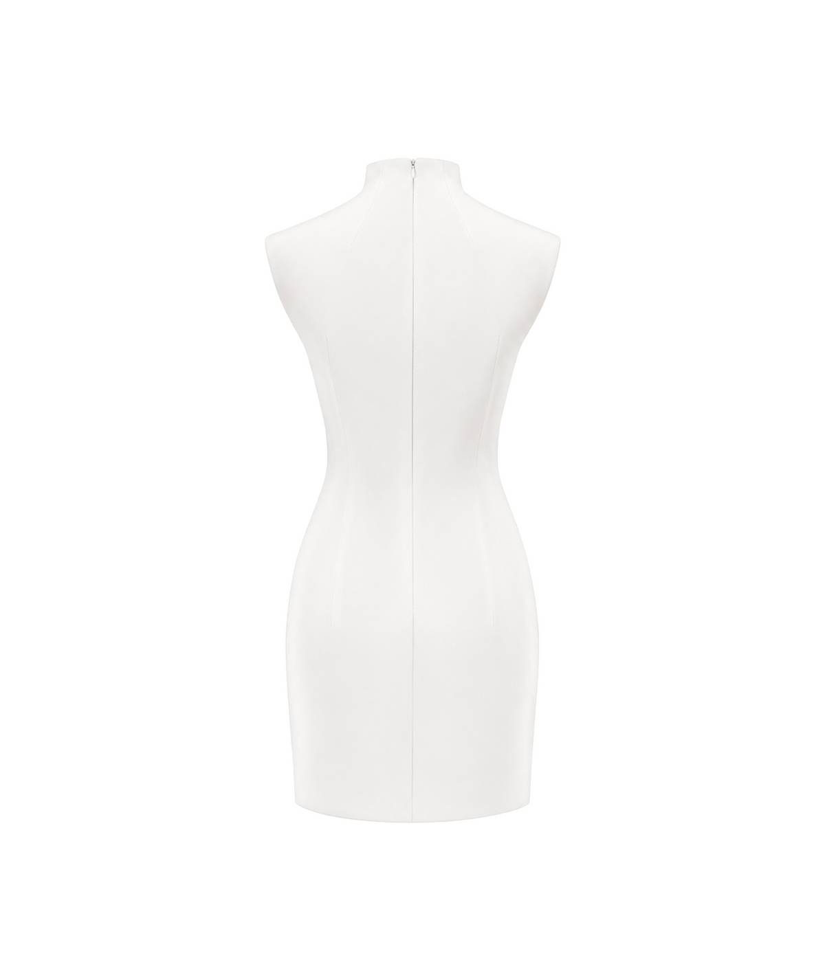Draped satin mini dress with cutouts