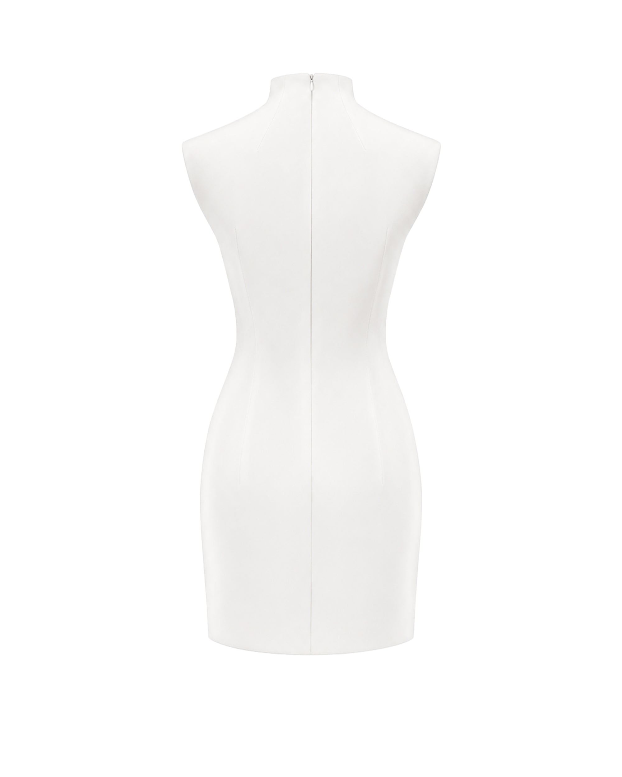 Draped satin mini dress with cutouts