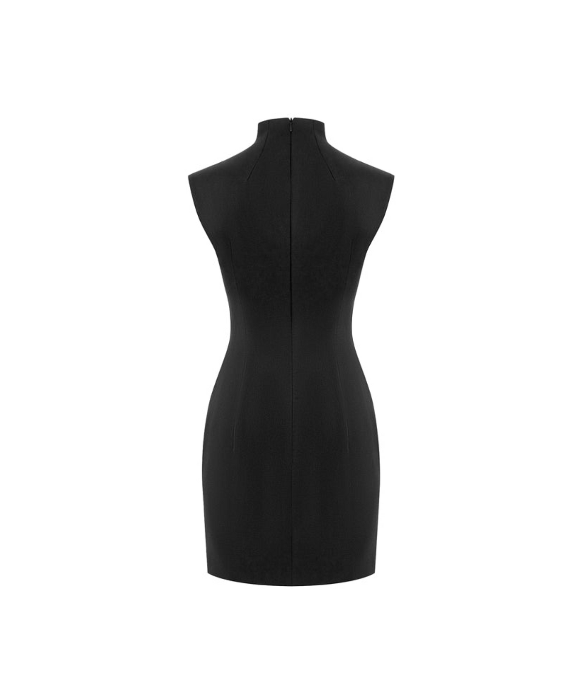 Draped satin mini dress with cutouts