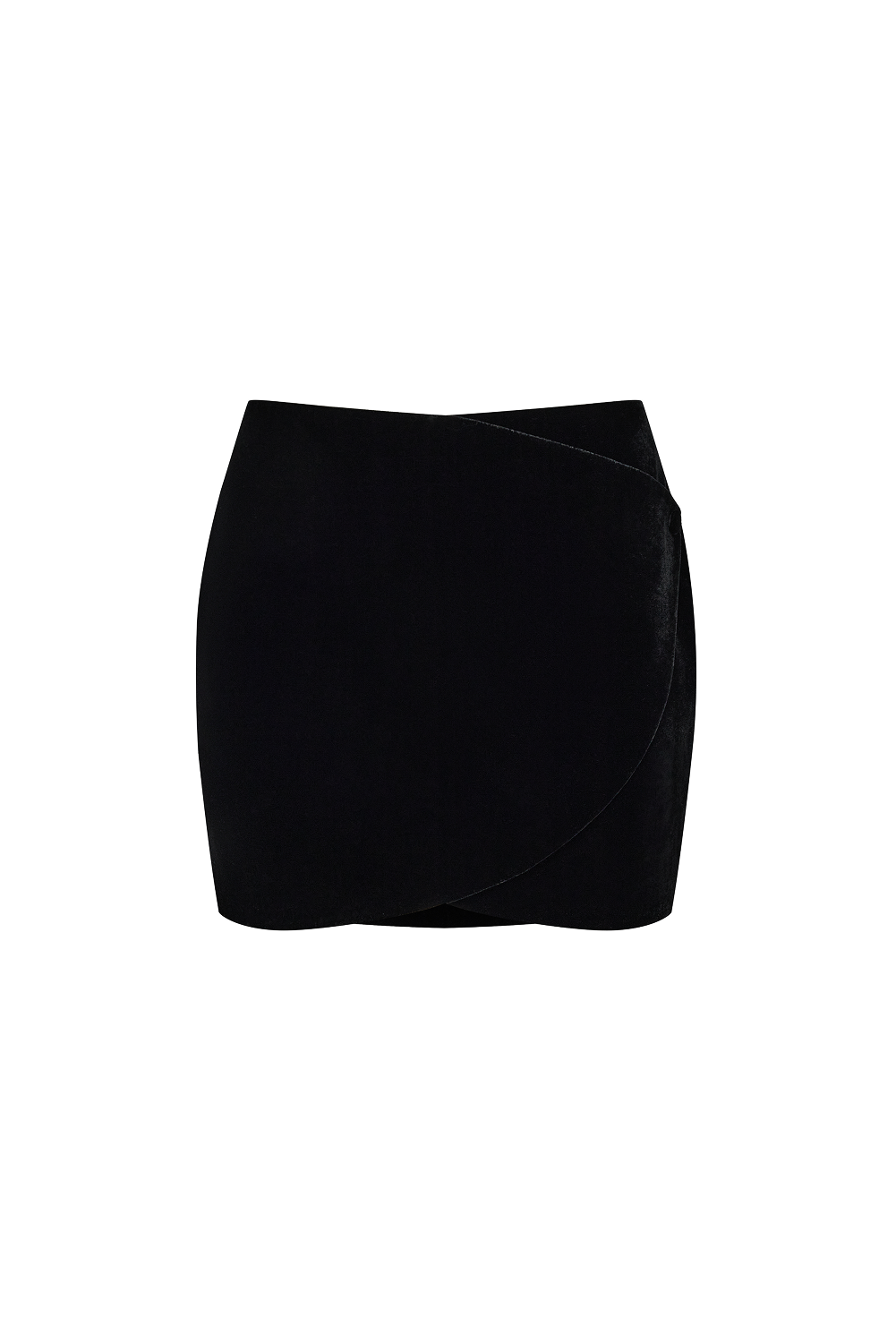 Velvet mini skirt