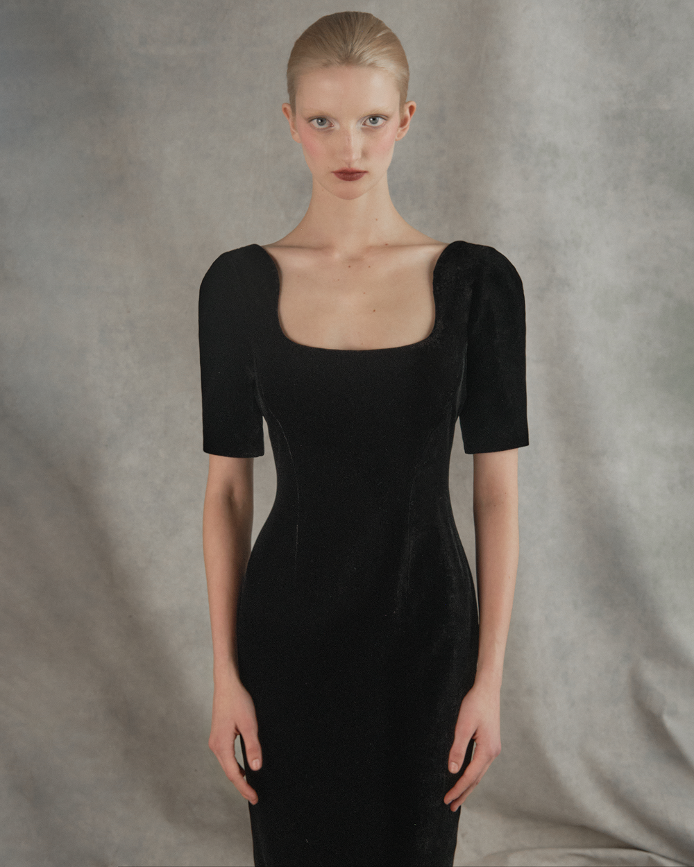 Velvet midi dress