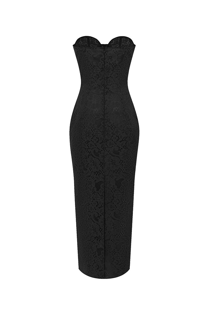 Lace midi corset dress