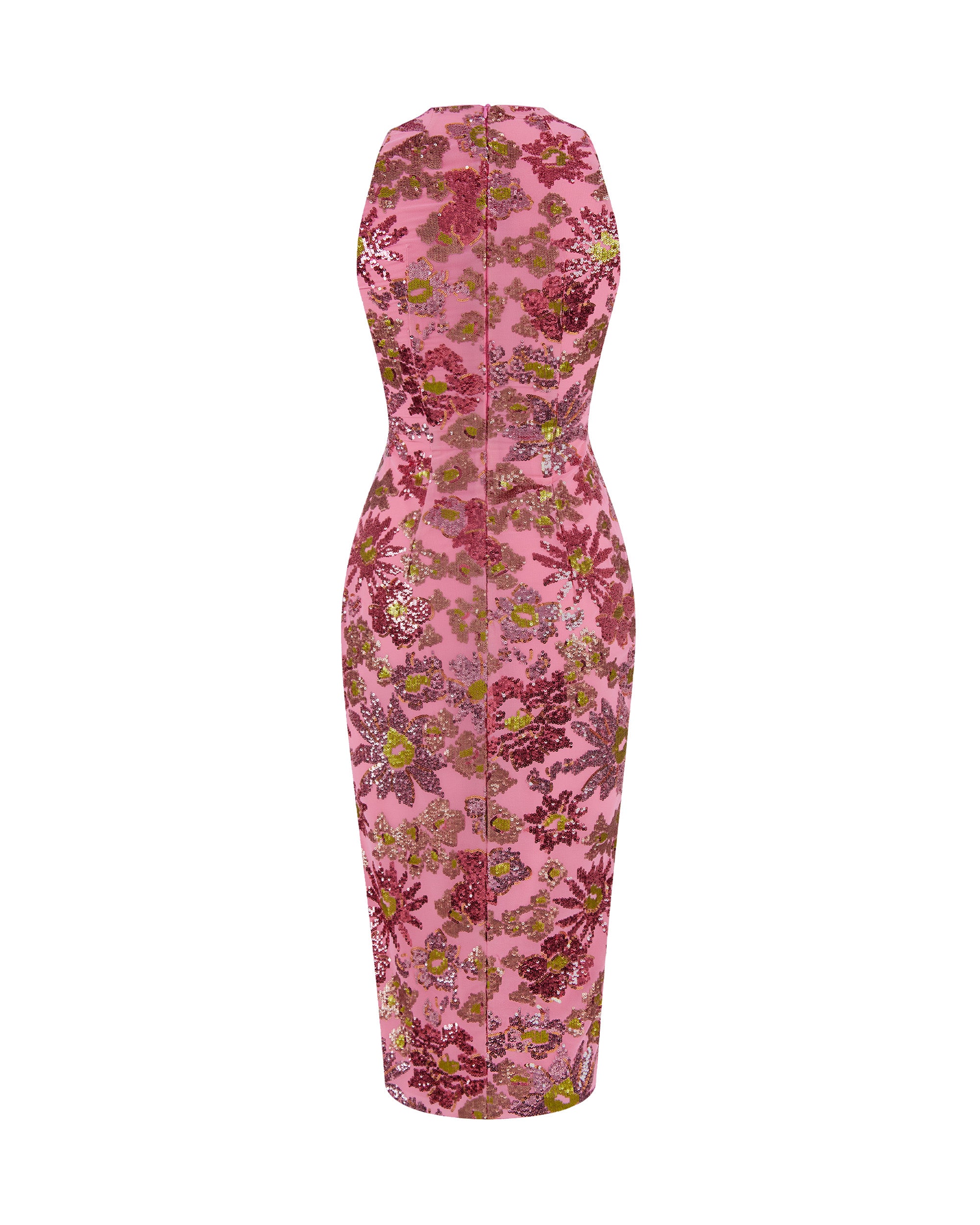 Sequin-embellished chiffon midi dress