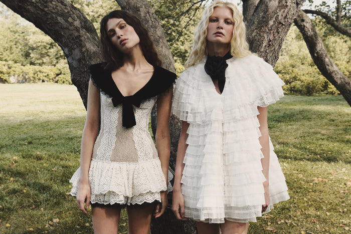 Lace mini dress 42 (FR) / Black/White Lace mini dress 42 (FR) / Black/White