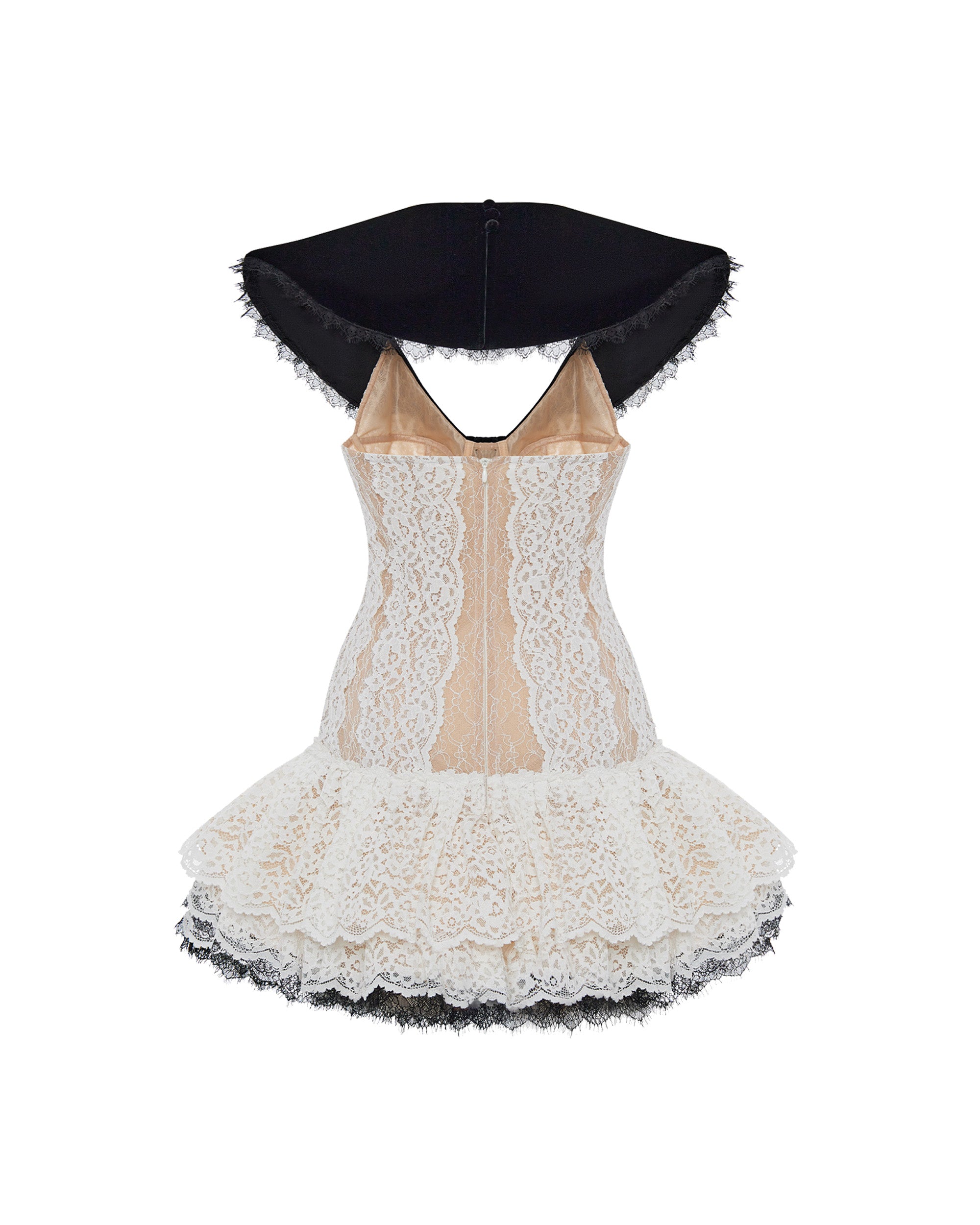 Lace mini dress 38 (FR) / Black/White Lace mini dress 38 (FR) / Black/White
