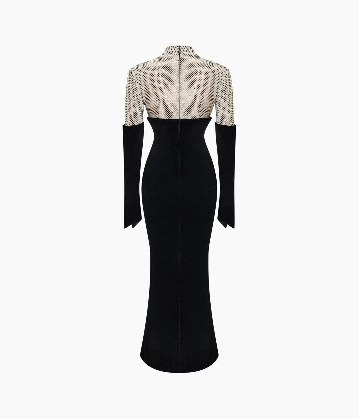 Crystal-Embellished Velvet Midi Dress
