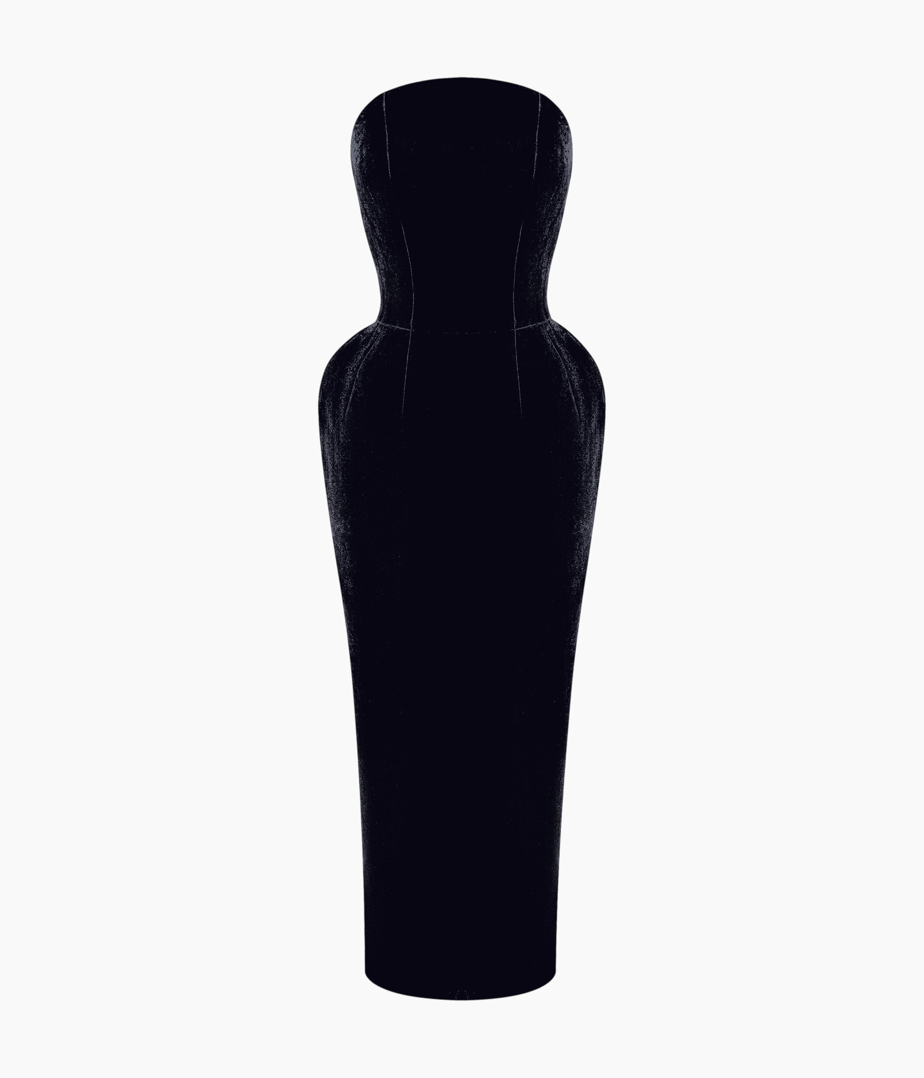 Velvet off-shoulder corset dress