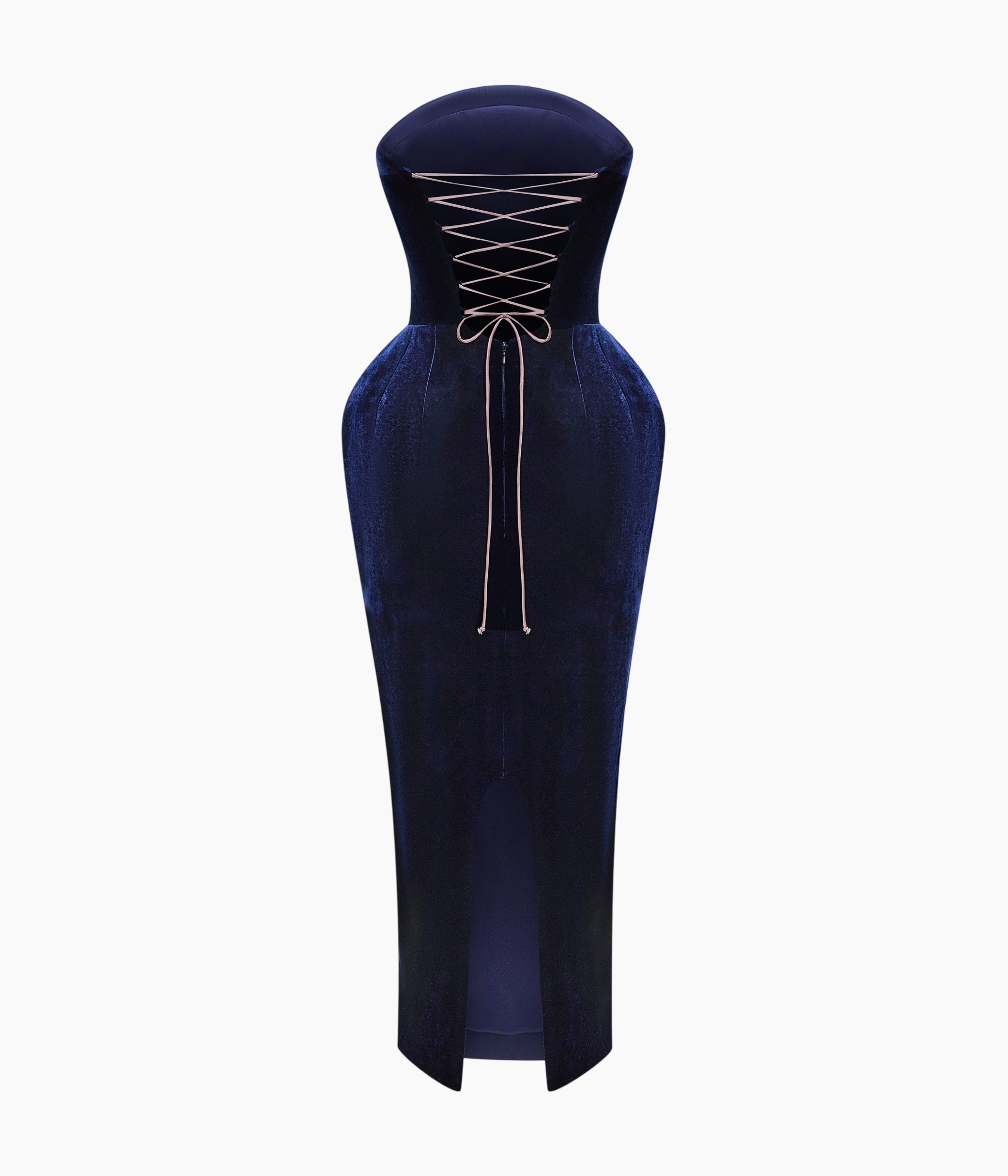 Velvet off-shoulder corset dress