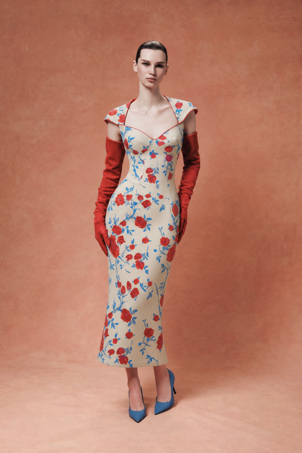 Printed midi dress