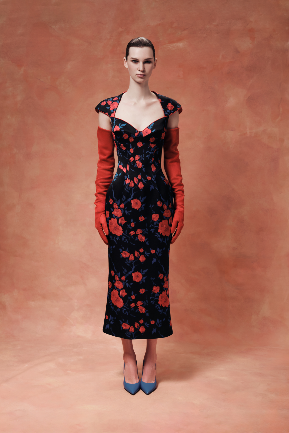 Printed midi dress
