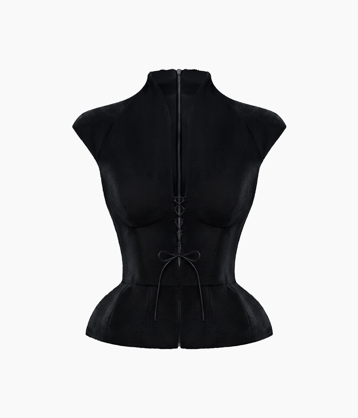 Velvet top with lacing