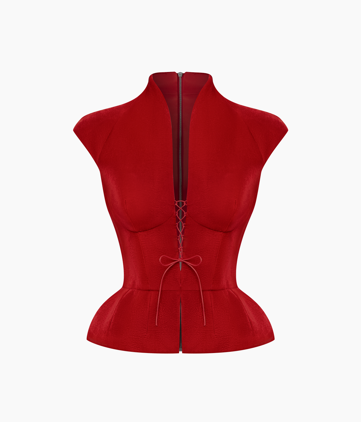 Velvet top with lacing
