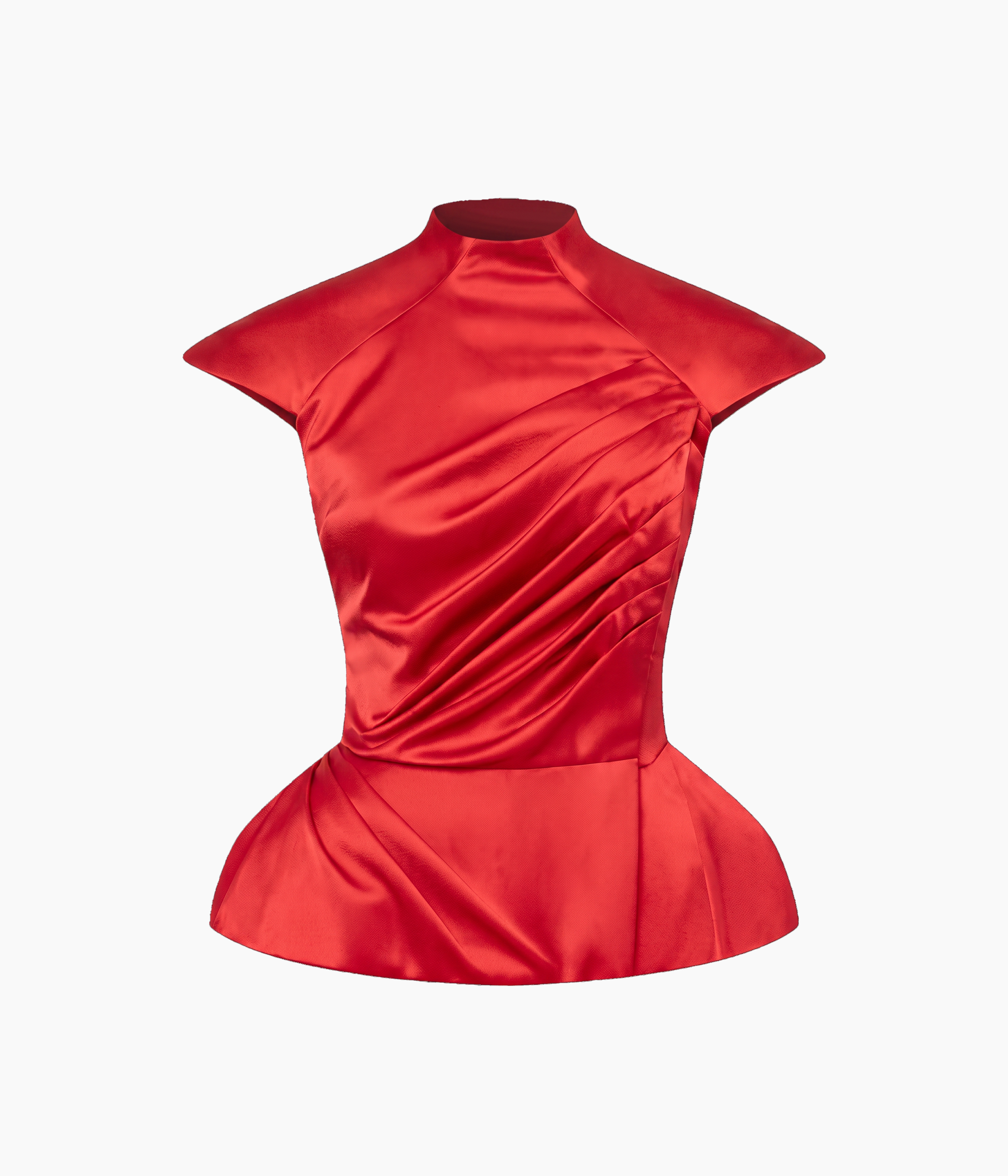 Crepe Satin Draped Top