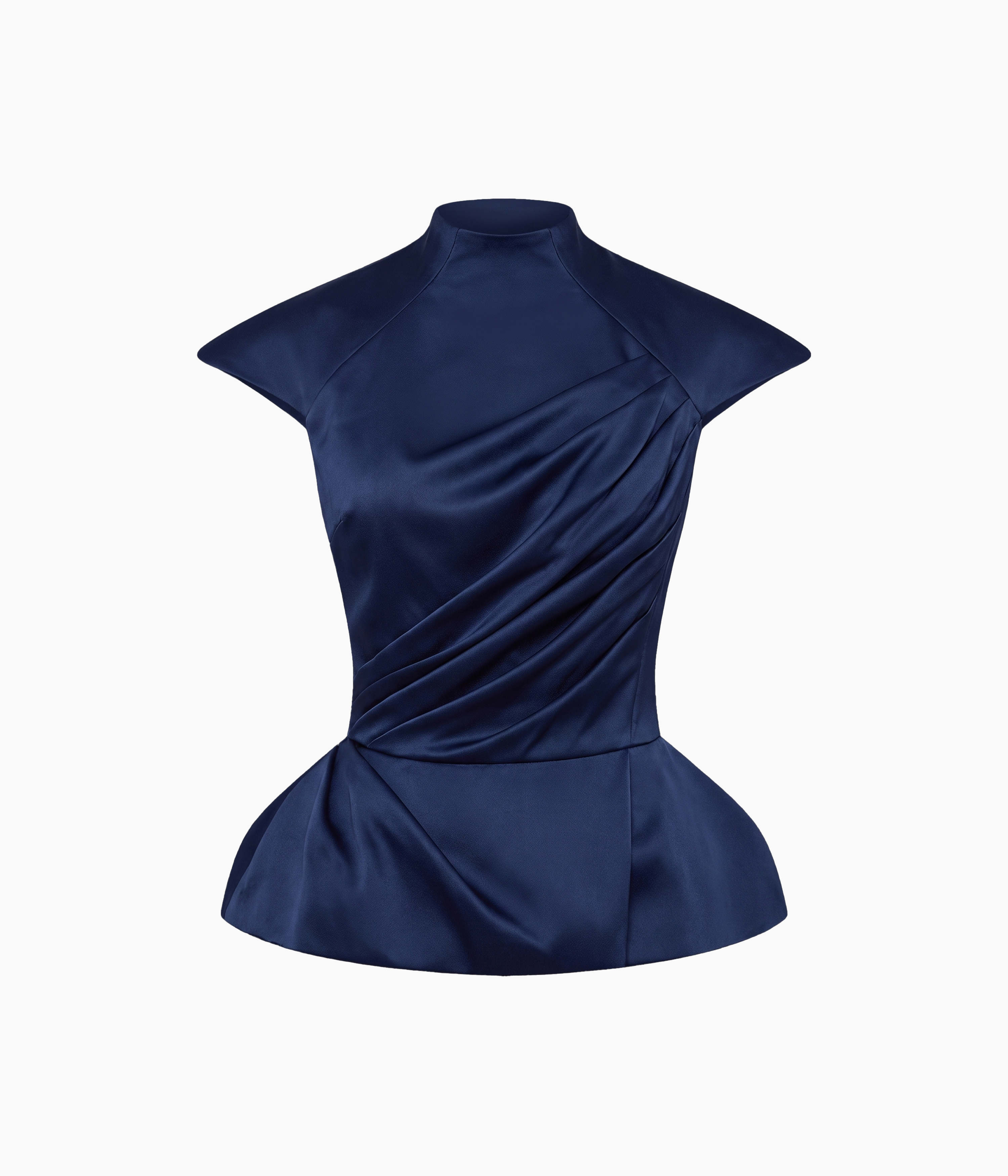 Crepe Satin Draped Top