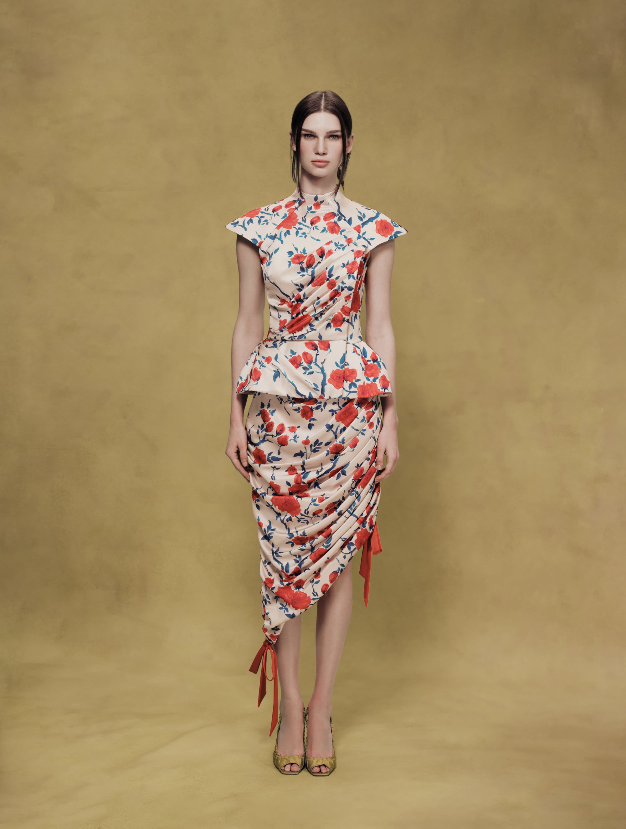 Crepe Satin Draped Top