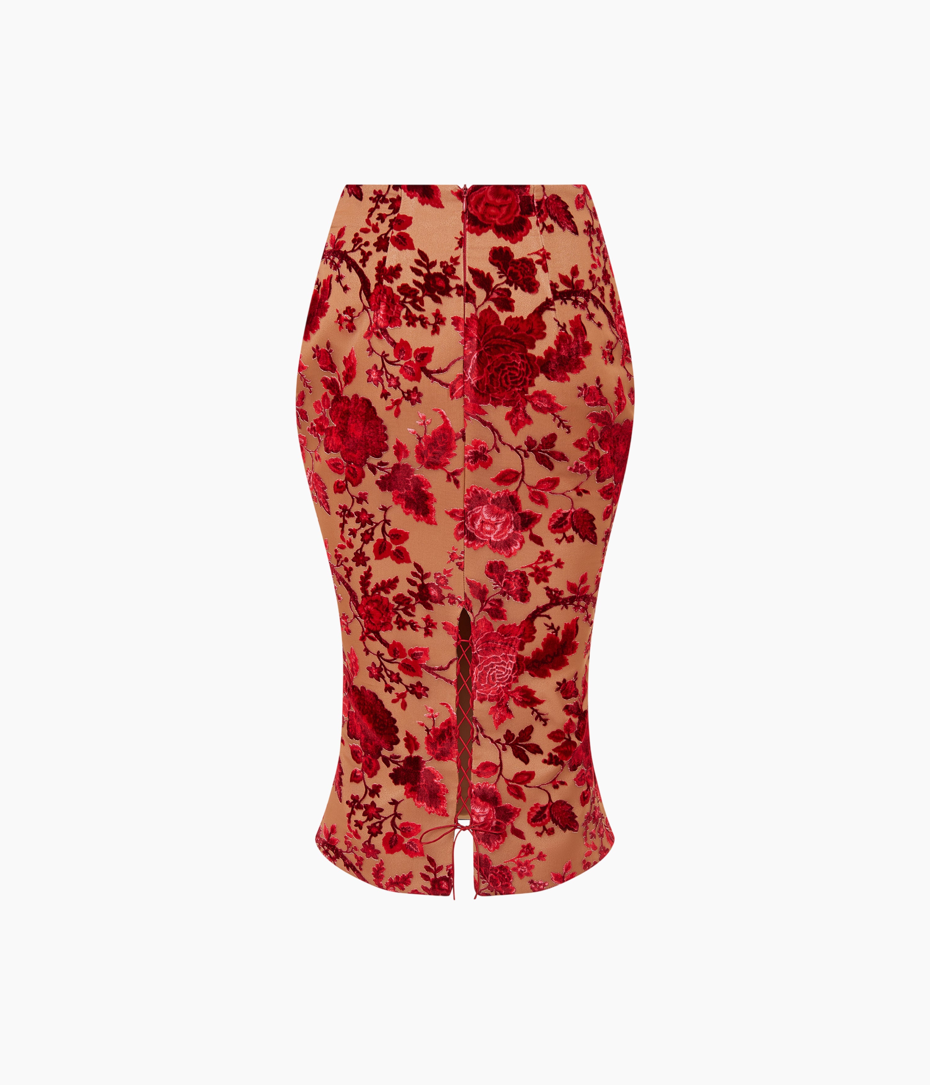 Devoré Velvet Midi Skirt