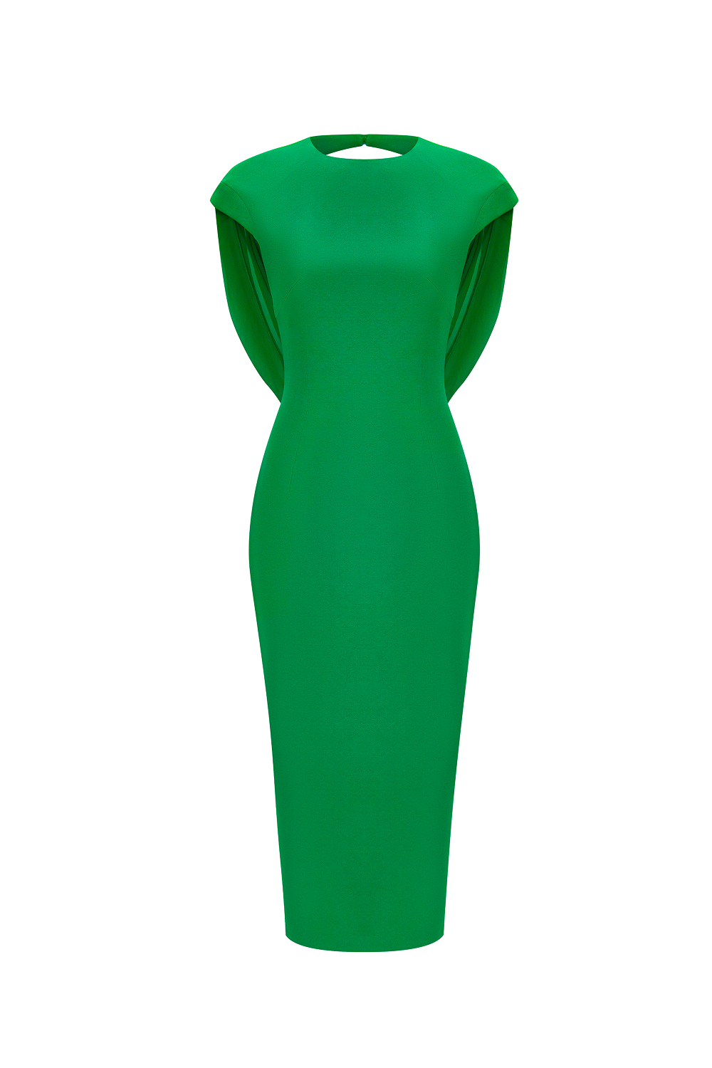 Viscose and silk midi dress with cowl back