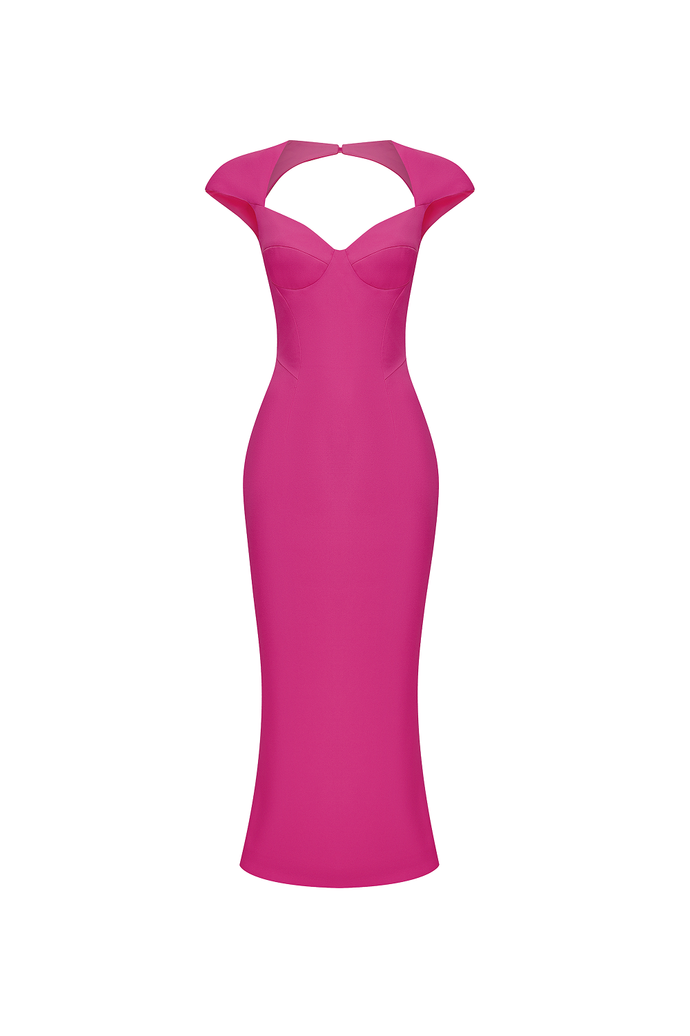 Viscose crepe midi dress