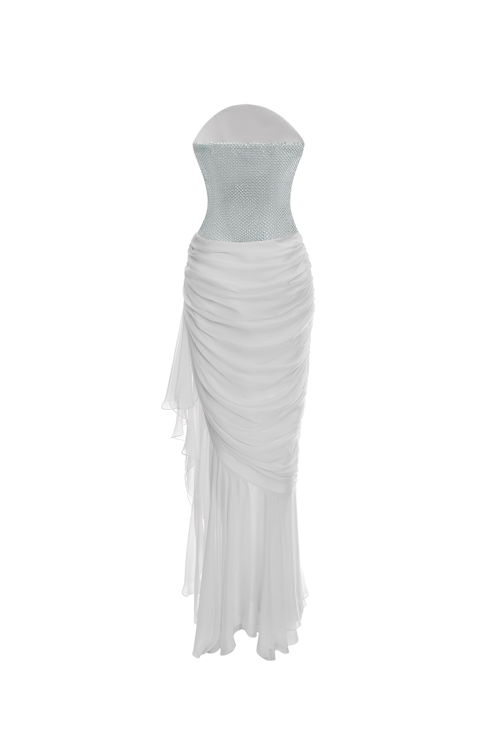 Crystal corset and silk chiffon dress – Rasario