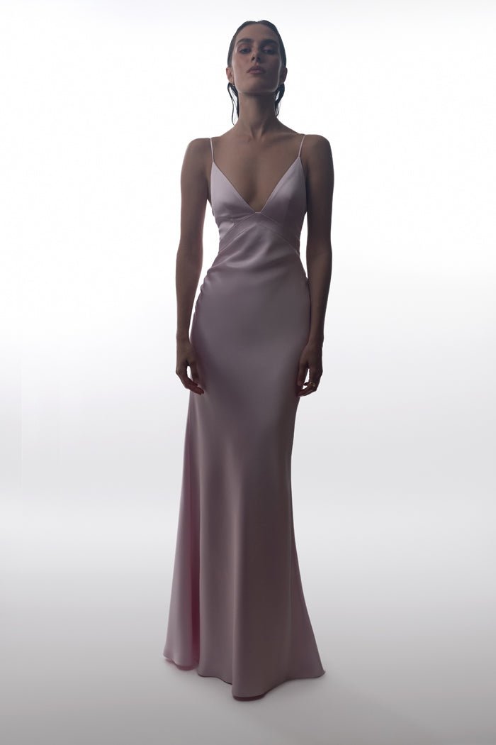Satin maxi dress – Rasario