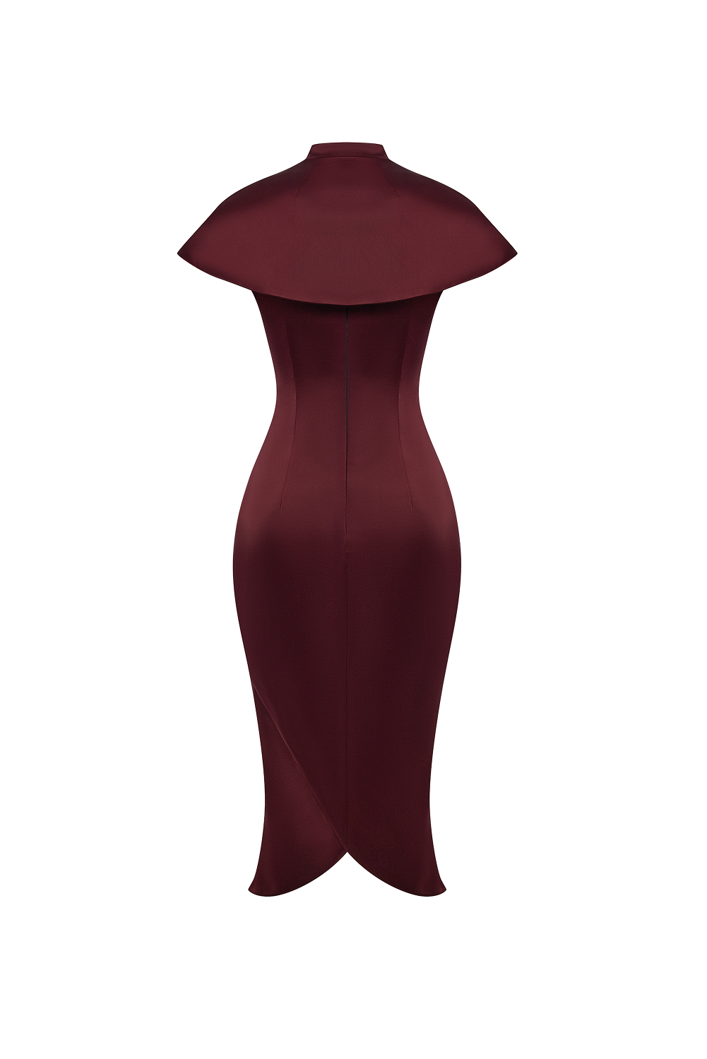 Satin midi dress with a cutout – Rasario